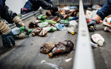 Sorting plastic by hand
