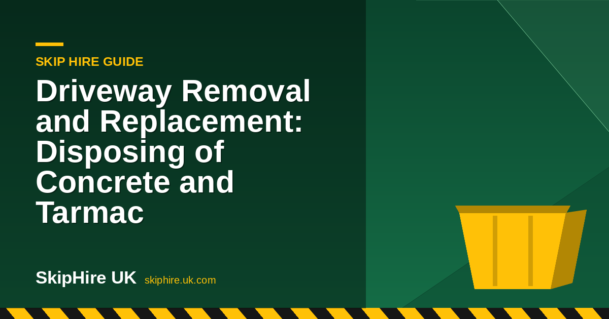 Driveway Removal and Replacement: Disposing of Concrete and Tarmac